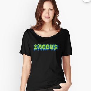 Exodus band retro logo oversized shirt